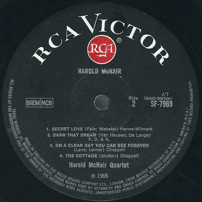 Harold McNair Quartet : Harold McNair (LP, Album)
