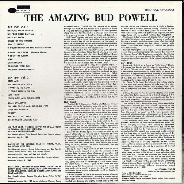 Bud Powell : The Amazing Bud Powell (Volume 2) (LP, Album, RE, Res)