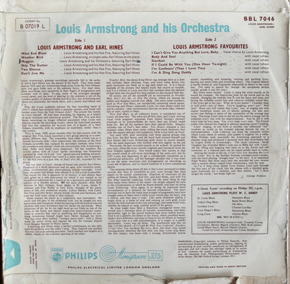 Louis Armstrong And His Orchestra : Louis Armstrong And Earl Hines (LP, Comp)