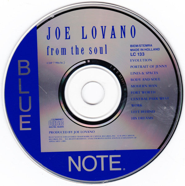 Joe Lovano : From The Soul (CD, Album)