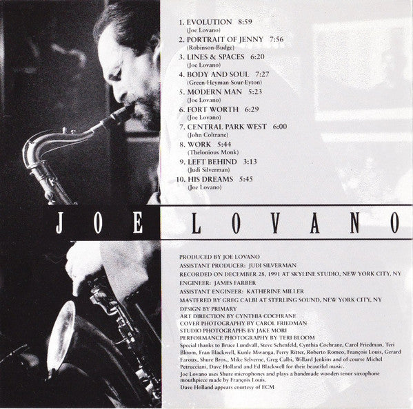Joe Lovano : From The Soul (CD, Album)
