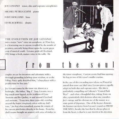 Joe Lovano : From The Soul (CD, Album)