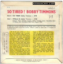 Bobby Timmons : So Tired (7", EP, Mono)