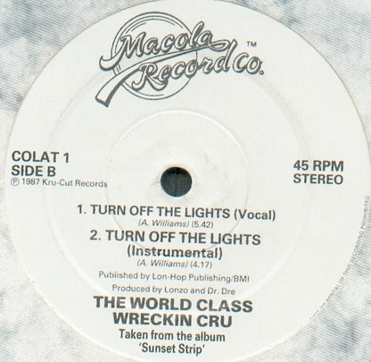 Sargent Tucker / The World Class Wreckin Cru* : Come See Me / Turn Off The Lights (12")