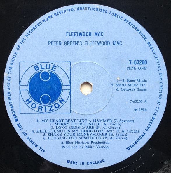 Fleetwood Mac : Peter Green's Fleetwood Mac (LP, Album, Mono)