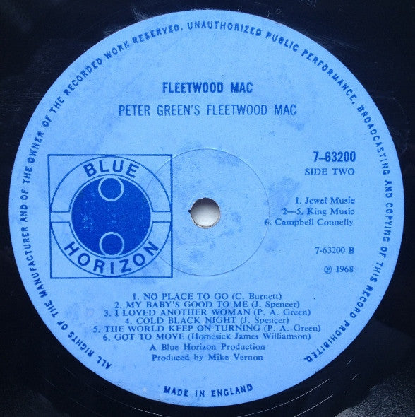 Fleetwood Mac : Peter Green's Fleetwood Mac (LP, Album, Mono)
