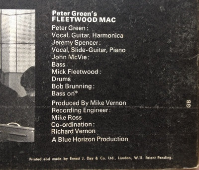 Fleetwood Mac : Peter Green's Fleetwood Mac (LP, Album, Mono)