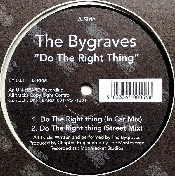 The Bygraves : Do The Right Thing (12")