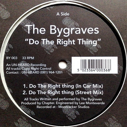 The Bygraves : Do The Right Thing (12")