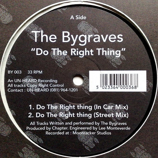 The Bygraves : Do The Right Thing (12")