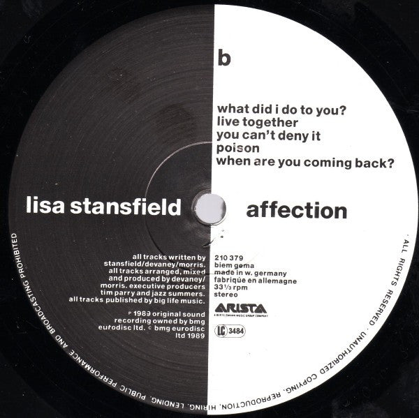 Lisa Stansfield : Affection (LP, Album)