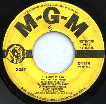 Billy Eckstine With The Pied Pipers Orchestra : I Let A Song Go Out Of My Heart (2x7", Album, EP)
