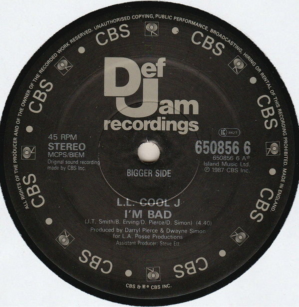 L.L. Cool J* : I'm Bad (12", Sti)