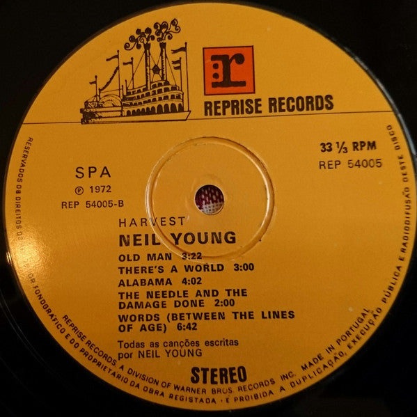 Neil Young : Harvest (LP, Album, RE, Gat)