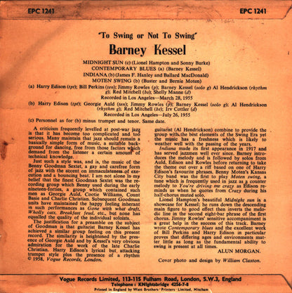 Barney Kessel : To Swing Or Not To Swing (7", EP, thr)