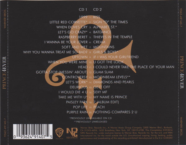 Prince : 4Ever (2xCD, Comp, Jew)