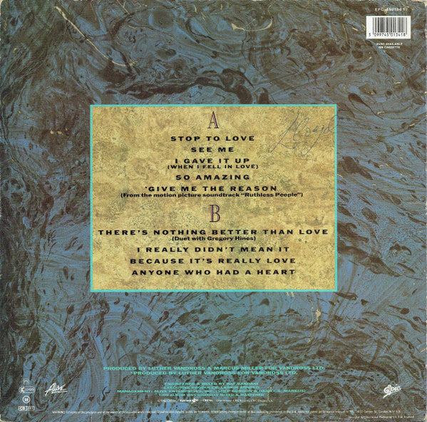 Luther Vandross : Give Me The Reason (LP, Album)