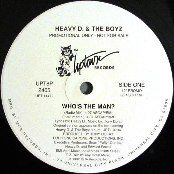 Heavy D. & The Boyz : Who's The Man? (12", Single, Promo)