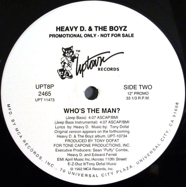 Heavy D. & The Boyz : Who's The Man? (12", Single, Promo)