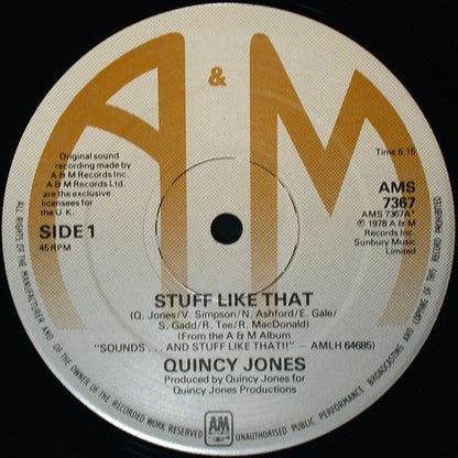 Quincy Jones : Stuff Like That (12", Ltd)