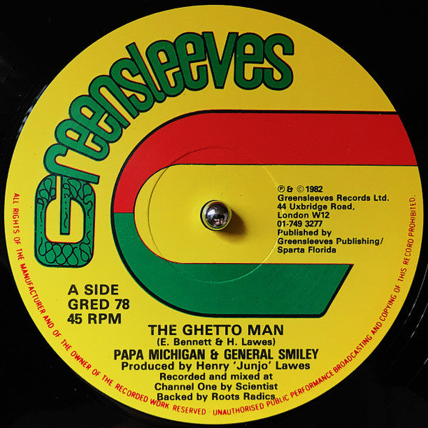 Michigan & Smiley / Barrington Levy : The Ghetto Man / Come On (12")