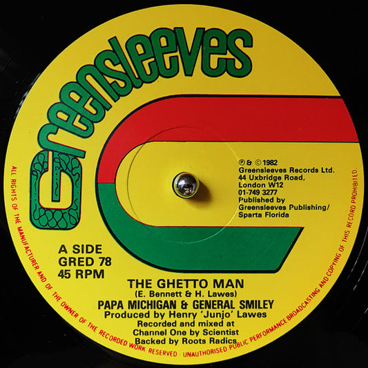 Michigan & Smiley / Barrington Levy : The Ghetto Man / Come On (12")