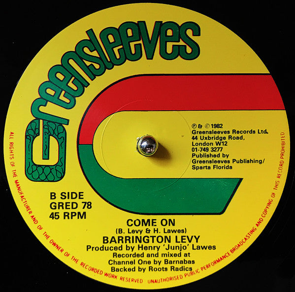 Michigan & Smiley / Barrington Levy : The Ghetto Man / Come On (12")