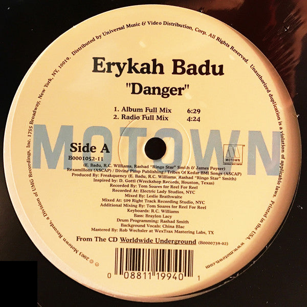 Erykah Badu : Danger (12")