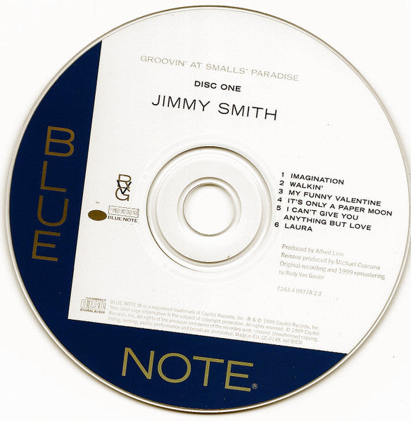 Jimmy Smith : Groovin' At Smalls' Paradise (2xCD, Album, Comp, Mono, RE, RM)