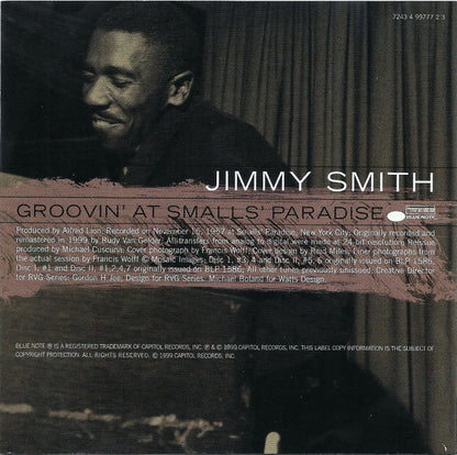 Jimmy Smith : Groovin' At Smalls' Paradise (2xCD, Album, Comp, Mono, RE, RM)