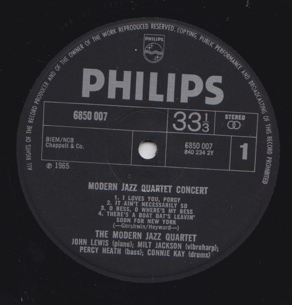 The Modern Jazz Quartet : Concert (LP, Comp)