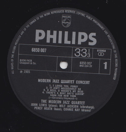 The Modern Jazz Quartet : Concert (LP, Comp)