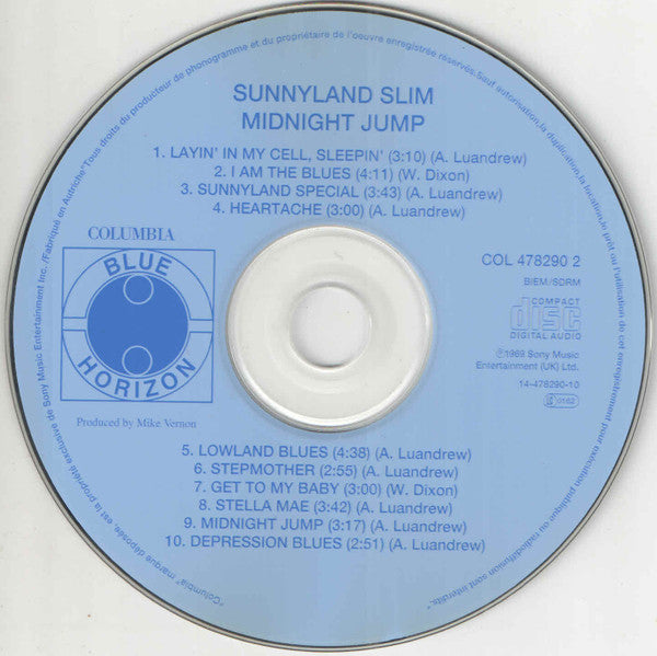 Sunnyland Slim : Midnight Jump (CD, Album, RE)