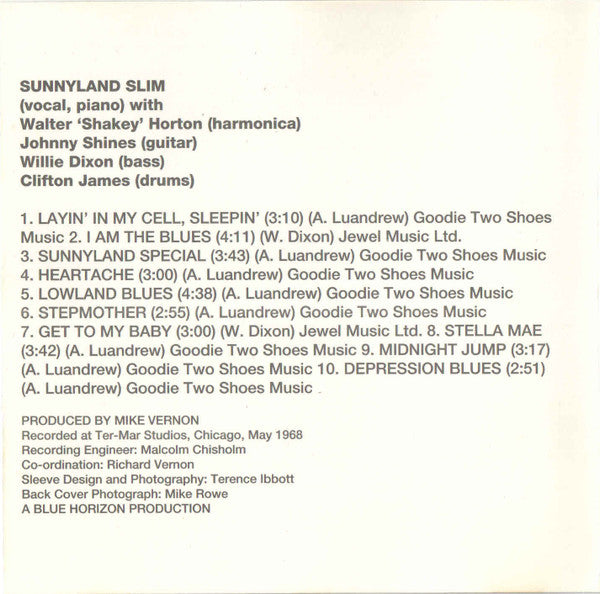 Sunnyland Slim : Midnight Jump (CD, Album, RE)
