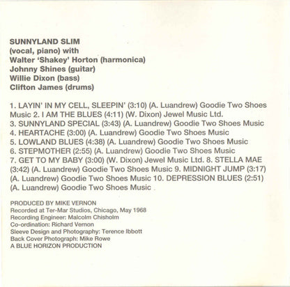 Sunnyland Slim : Midnight Jump (CD, Album, RE)