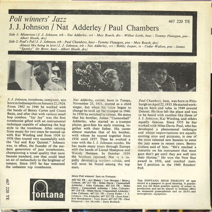 J.J. Johnson / Nat Adderley / Paul Chambers (3) : Misterioso (7", EP)