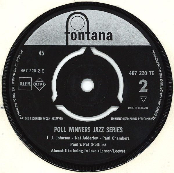 J.J. Johnson / Nat Adderley / Paul Chambers (3) : Misterioso (7", EP)