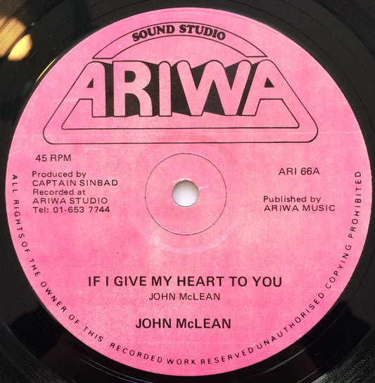 John McLean / Professor Doppler : If I Give My Heart To You / Doppler Effect (12")