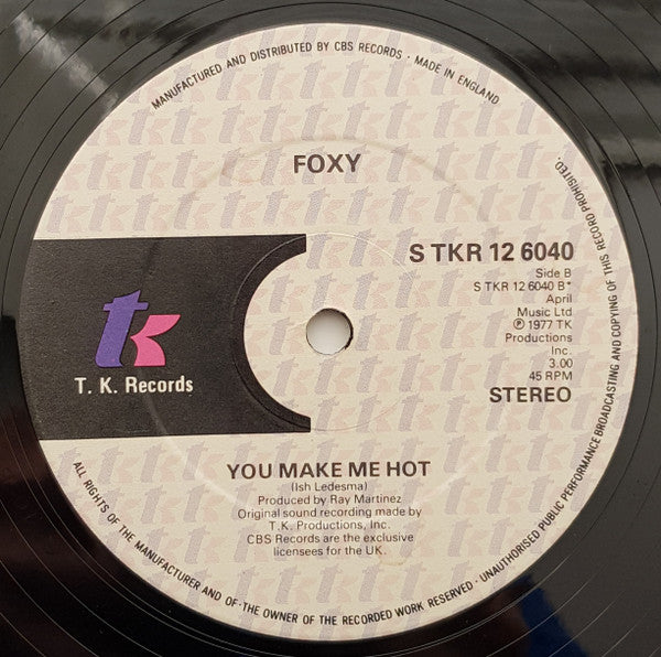 Foxy : Get Off (Full Length Unedited Version) (12", Ltd)