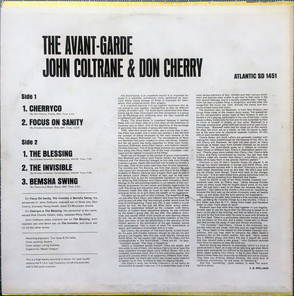 John Coltrane & Don Cherry : The Avant-Garde (LP, Album, RE, MO )