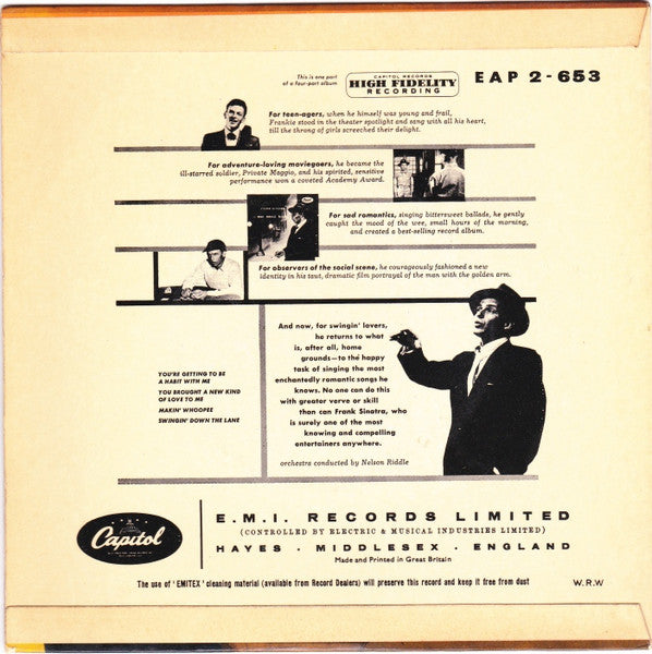 Frank Sinatra : Songs For Swingin' Lovers! (7", EP)