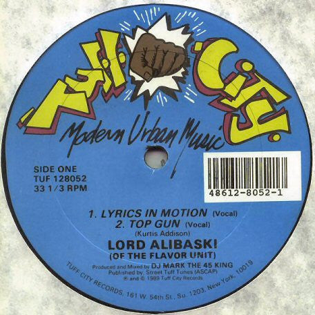 Lord Alibaski : Lyrics In Motion / Top Gun (12")