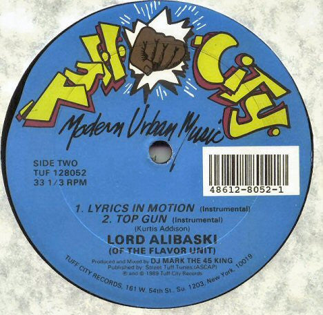 Lord Alibaski : Lyrics In Motion / Top Gun (12")