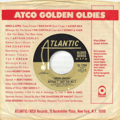 Booker T. & The MG's* : Green Onions / Chinese Checkers (7", Single, RE)