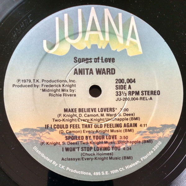 Anita Ward : Songs Of Love (LP, Album, PRC)