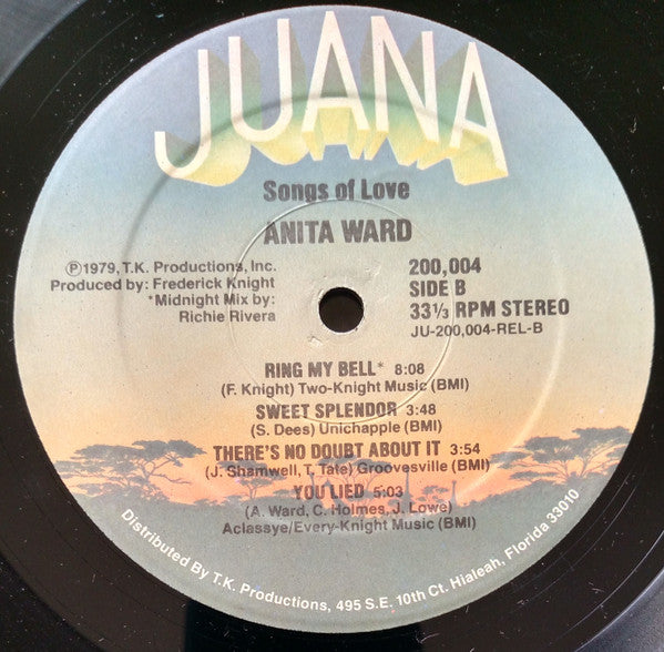 Anita Ward : Songs Of Love (LP, Album, PRC)