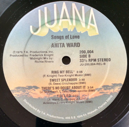 Anita Ward : Songs Of Love (LP, Album, PRC)