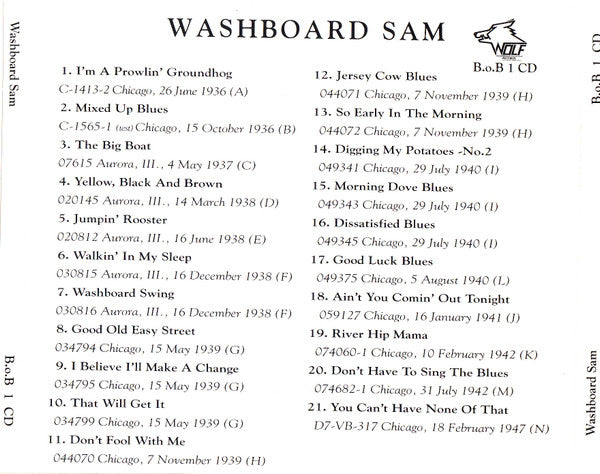 Washboard Sam : 1936-1947 (CD, Comp, RM)