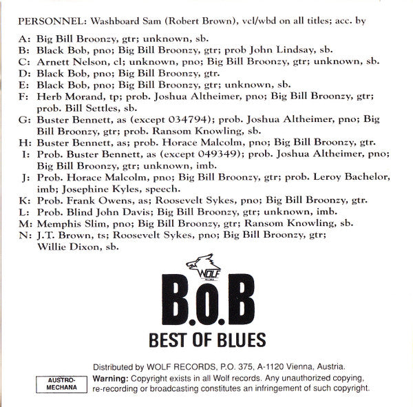 Washboard Sam : 1936-1947 (CD, Comp, RM)