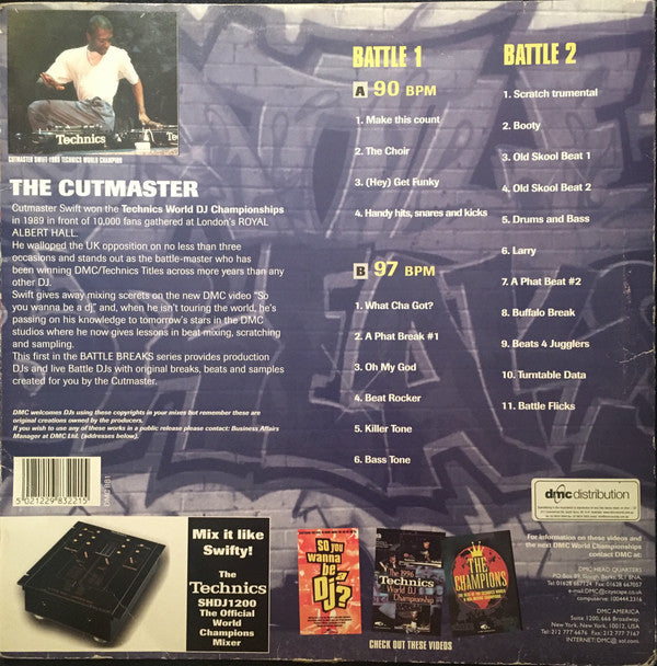 Cutmaster Swift : Battle Breaks 1 (LP, Comp)